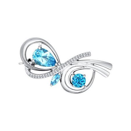 Брошь SOKOLOV из золота с топазами и фианитами 54990₽