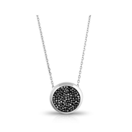 Серебряное колье с кристаллами и родированием 2690₽