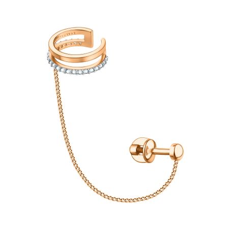 Золотая серьга с фианитами 29990₽