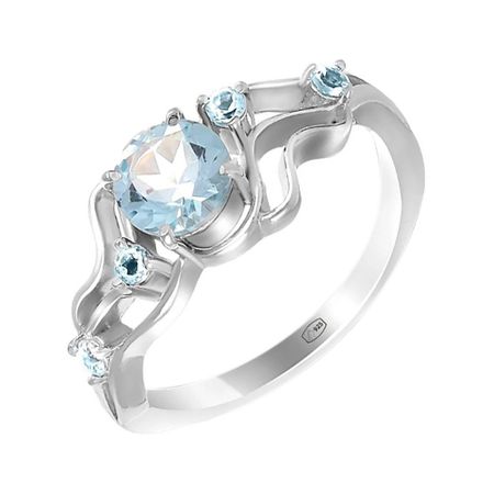 Кольцо из серебра с топазами 1400₽