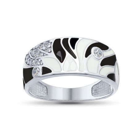 Кольцо SOKOLOV из серебра с эмалью и фианитами 1000₽