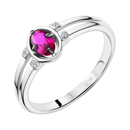 Золотое кольцо с рубином и бриллиантами 22990₽