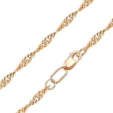 Серебряная цепочка Сингапур с позолотой 2190₽
