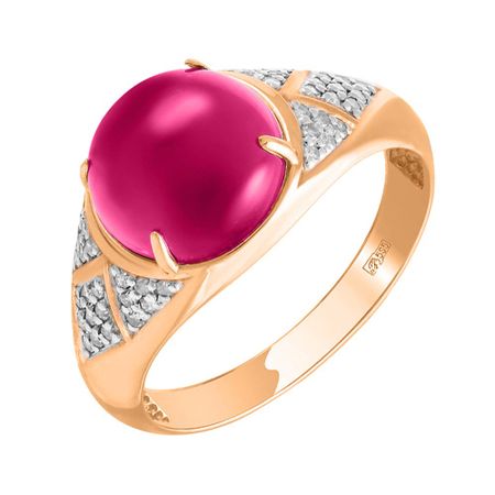 Золотое кольцо с рубином и бриллиантами 64990₽