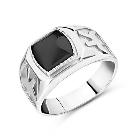 Серебряная печатка с ониксом 3000₽