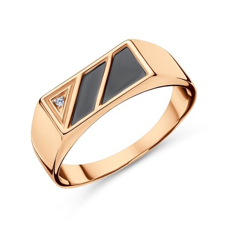 Золотая печатка с агатами и бриллиантом 47990₽