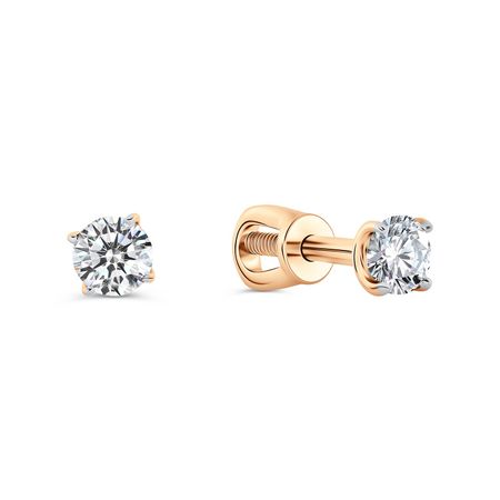 Золотые серьги с фианитами 10990₽