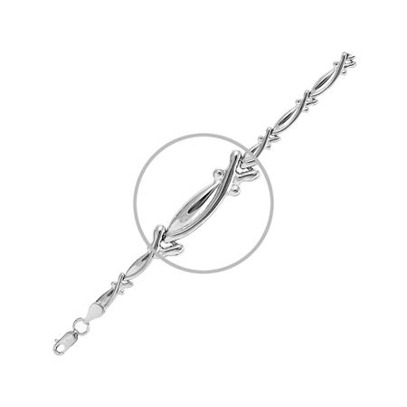 Серебряный браслет Ролекс с родированием 1200₽