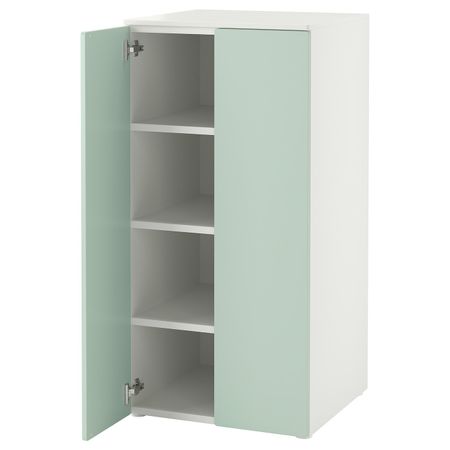 Шкаф Ikea Smastad / Platsa, 60х57х123 см, белый/светло-зеленый купить недорого