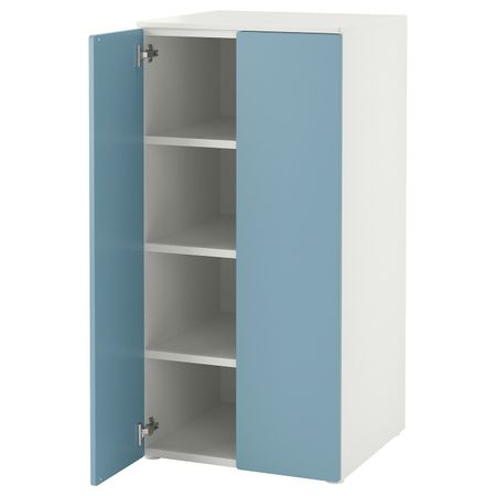 Шкаф Ikea Smastad / Platsa, 60х57х123 см, белый/синий купить недорого