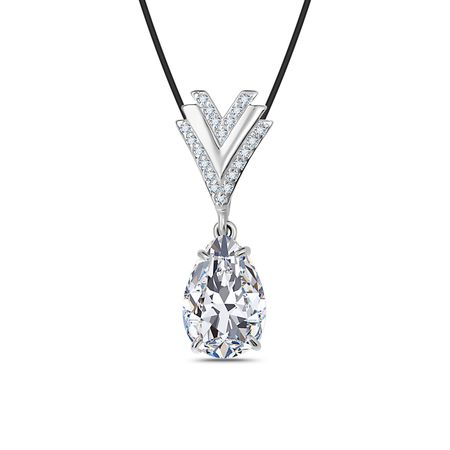 Серебряная подвеска с ювелирным кристаллом и фианитами 990₽