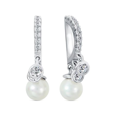 Серебряные серьги с пластиком и фианитами 4040₽