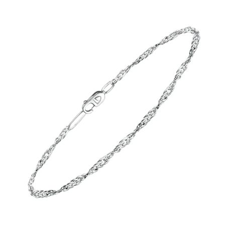 Серебряный браслет Сингапур с родированием 290₽