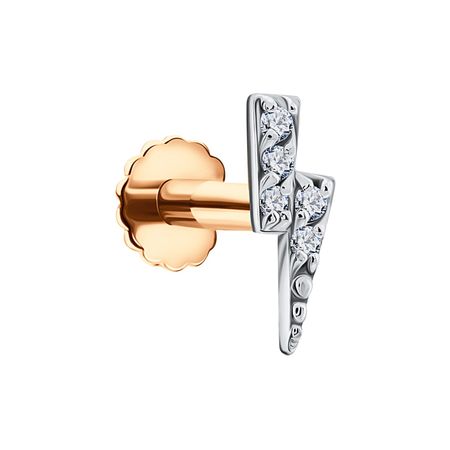 Золотой пирсинг с фианитами 3490₽