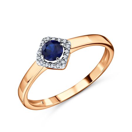 Золотое кольцо с сапфиром и бриллиантами 29990₽
