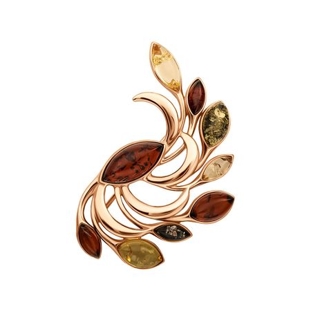 Серебряная брошь с янтарем 3490₽