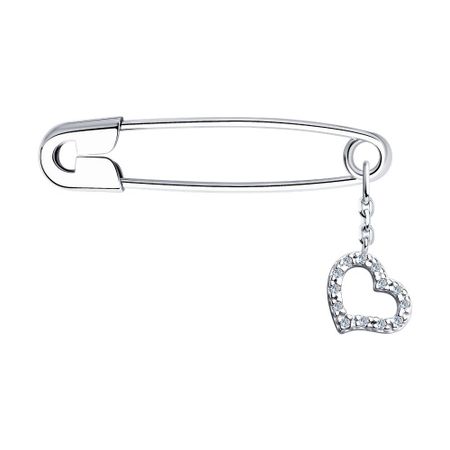 Брошь-булавка SOKOLOV из серебра с фианитами 1290₽