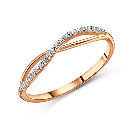 Золотое кольцо с фианитами 13490₽