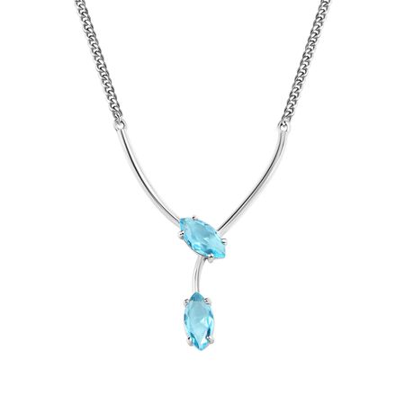 Серебряное колье с кварцем 1130₽