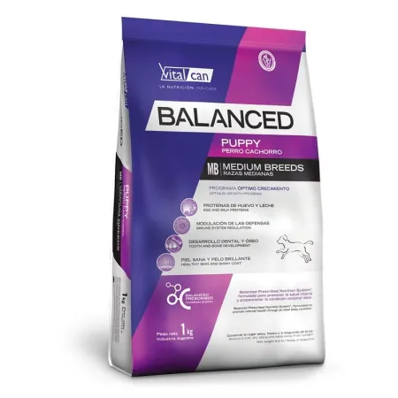 Vitalcan Balanced Dog Puppy сухой корм для щенков средних пород, с курицей - 1 кг