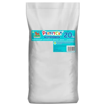 PrettyCat Premium наполнитель впитывающий глиняный  "Premium " с део-кристаллами - 20 кг