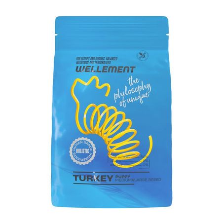 Wellement сухой корм для щенков средних и крупных пород, с индейкой