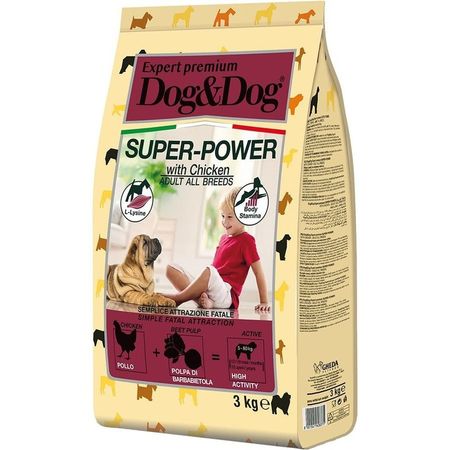 Dog ampDog Expert Premium Super-Power сухой корм для взрослых активных собак с курицей - 3 кг 1971₽