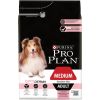 Pro Plan Medium Sensitive Skin сухой корм для взрослых собак средних пород с чувствительной кожей с лососем и рисом