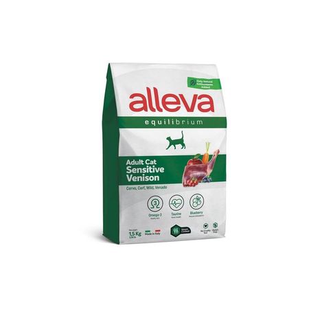 Alleva Equilibrium Sensitive Venison Adult Cat сухой корм для взрослых кошек при чувствительном пищеварении с ОЛЕНИНОЙ - 15 кг 1630₽