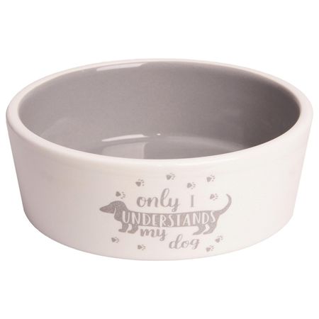 MrKranch миска для собак quotЛапки quot керамическая серая - 300 мл 353₽