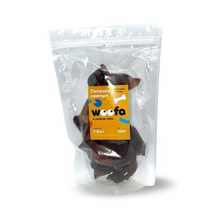 Woofa лакомство для собак, свиные пятачки - 100 г