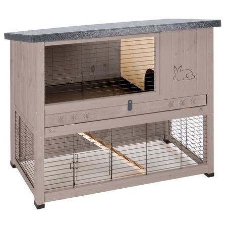 Ferplast Ranch 120 Basic клетка для кроликов для содержания на улице деревянная сизо-серая - 117x675xh955 см-110x61см-33x56 см 30907₽