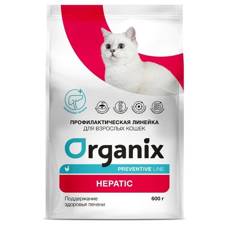 Organix Hepatic сухой диетический корм для взрослых кошек при заболеваниях печени с курицей - 06 кг 403₽