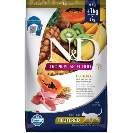 Farmina Tropical Selection Neutered Adult Тропикал Селекшн Эдалт для стерилизованных кошек с ягнёнком - 5 кг 5843₽