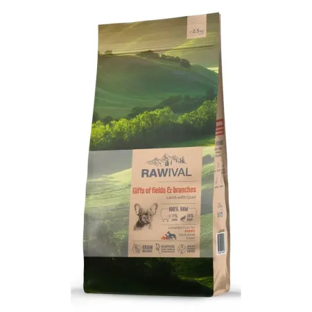 Rawival Gifts of Fields &amp;Branches сухой корм для щенков карликовых и малых пород, с ягнёнком и перепелом - 2,5 кг