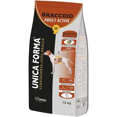 Proper Form Unica Forma Braccoid Adult Active сухой корм для собак средних и крупных пород, с ягненком - 15 кг