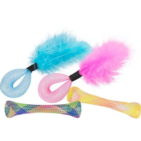 Trixie набор игрушек для кошек пластик перья - 15 см 4 шт 370₽