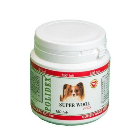 Polidex Super Wool витамины для кожи и шерсти для собак - 150 таб 647₽
