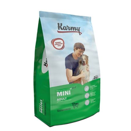 Karmy Mini Adult полнорационный сухой корм для собак мелких пород с телятиной - 2 кг 1118₽