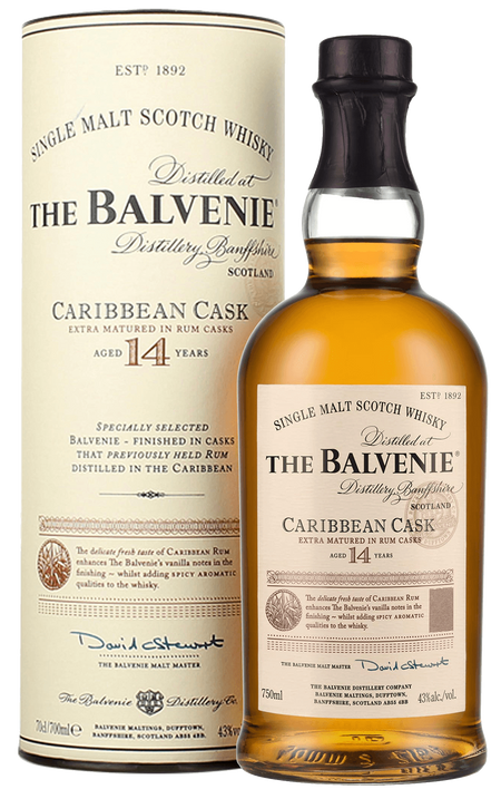 The Balvenie Caribbean Cask 14 Years Old Single Malt Scotch Whisky (gift box)