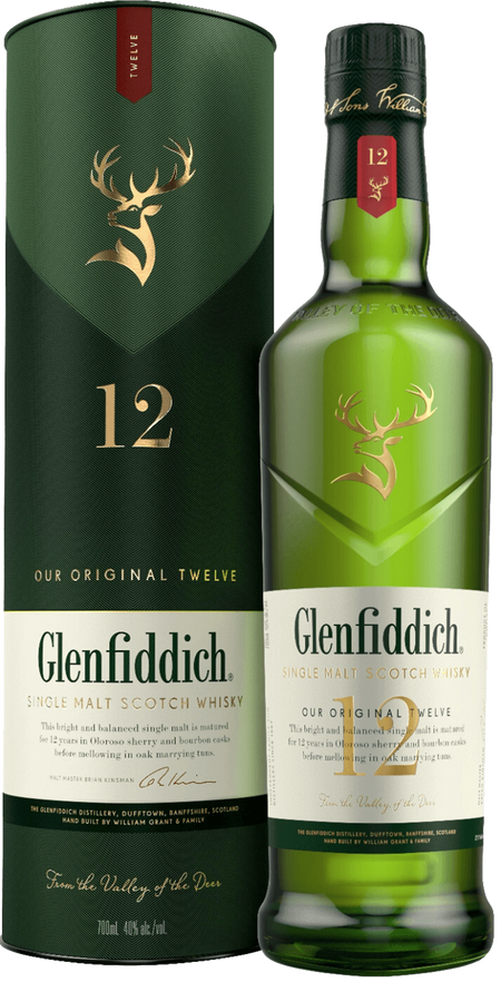 Glenfiddich 12 y.o. Single Malt Scotch Whisky (gift box)