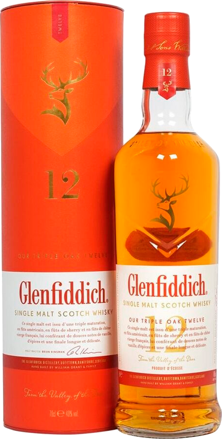 Glenfiddich Old Tripple Oak 12 y.o. Single Malt Scotch Whisky (gift box)