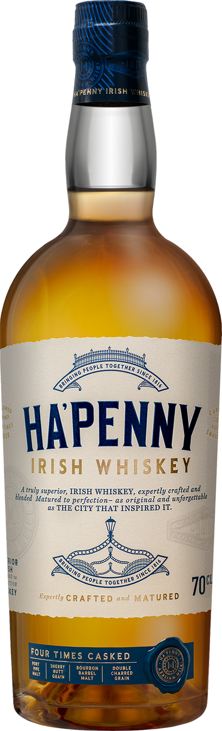 Ha'penny Four Times Casked Blended Irish Whiskey