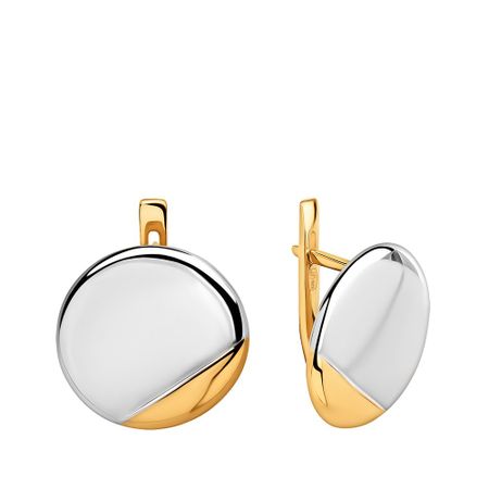 Серебряные серьги с родированием и позолотой 1790₽