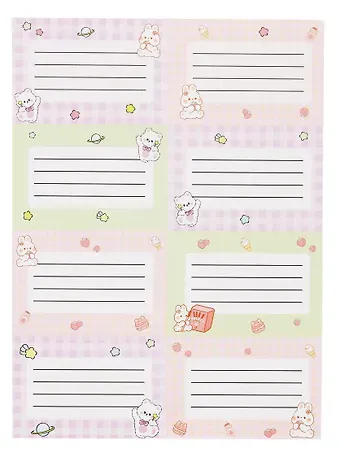 Наклейки для тетрадей 24шт "Kawaii"