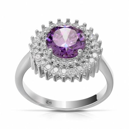 Кольцо из серебра с фианитами 1500₽