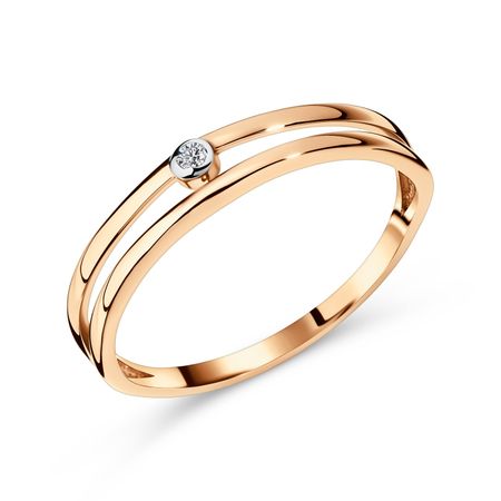 Золотое кольцо с бриллиантом 24990₽