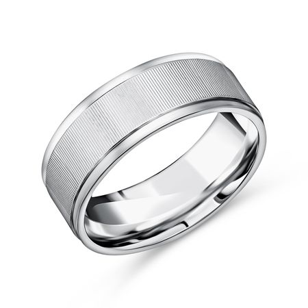 Серебряное обручальное кольцо с родированием 1490₽