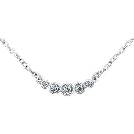 Серебряное колье с фианитами и родированием 890₽