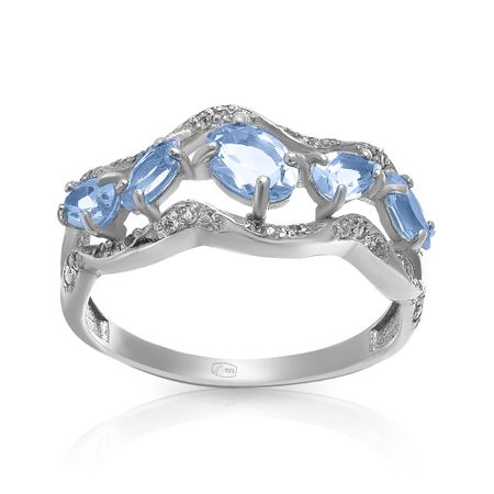 Кольцо TALANT из серебра с топазами и фианитами 1070₽